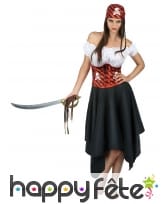 Robe et bandana de femme pirate