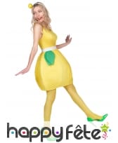 Robe en forme de citron jaune pour femme, image 1