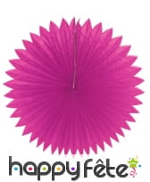 Rosace fuchsia en papier de 75cm