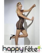 Robe filet noire femme sexy, image 1