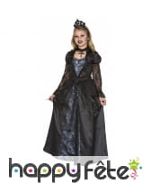 Robe gothique de reine noire pour fillette