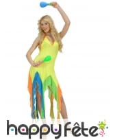 Robe jaune fluo de danseuse brésilienne
