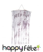 Rideau Keep Out ensanglanté de 90x150 xm