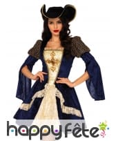 Robe mousquetaire bleue pour femme, image 1