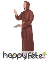 Robe marron de moine pour adulte, image 2