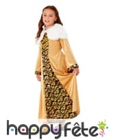 Robe médiévale dorée pour petite fille, image 1