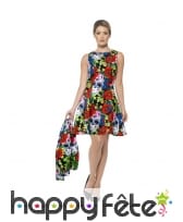 Robe motifs jour des morts colorés, image 1