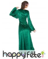 Robe médiévale verte imitation velours, image 2