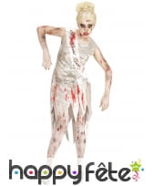 Robe Miss world zombie tâchée de sang, adulte