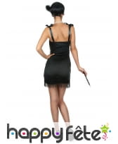 Robe noire courte charleston couverte de franges, image 2