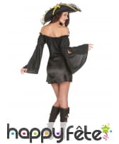 Robe noire de pirate corset doré, image 2