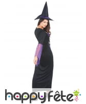 Robe noire de sorcière avec voilage violet, image 2