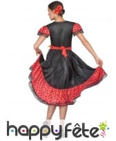 Robe noire et rouge à pois danseuse de flamenco, image 2