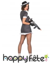 Robe noire lignée blanche de mafioso, image 6