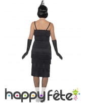 Robe noire longue charleston à franges, image 1