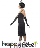 Robe noire longue charleston à franges, image 2