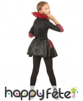 Robe noire rouge de vampiresse pour enfant, image 2