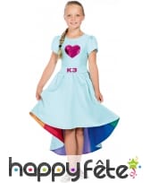 Robe queue de pie Love Cruise bleue pour fille, K3