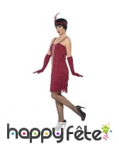 Robe rouge années 20 à franges, flappers, image 1