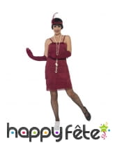 Robe rouge années 20 à franges, flappers