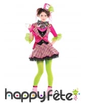 Robe rose du chapelier fou pour fille