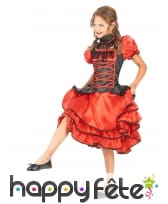 Robe rouge de cancan pour enfant, image 1