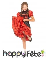 Robe rouge de cancan pour enfant