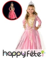 Robe rose lumineuse de princesse pour enfant