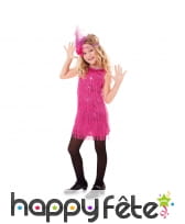 Robe rose style Charleston pour enfant