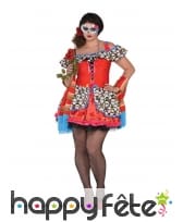 Robe rouge sexy dia de los muertos grande taille