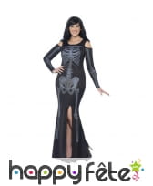 Robe squelette grande taille, imprimée