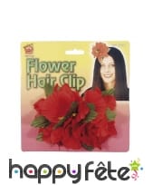 Rose style hawaï rouge cheveux, image 1