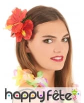 Rose style hawaï rouge cheveux, image 2