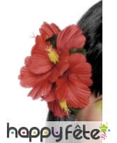 Rose style hawaï rouge cheveux