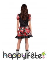 Robe squelette iimprimé de roses pour ado, image 1