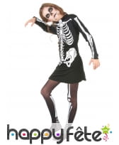 Robe squelette mi-longue pour fillette, image 1