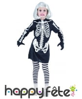 Robe squelette mi-longue pour fillette, image 3