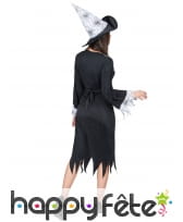 Robe sorcière noire imprimé toiles fond blanc, image 2
