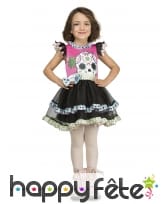 Robe tutu Dia de los muertos pour fille
