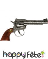 Révolver western shérif canon décoré