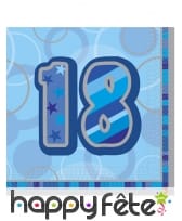 Serviettes âge bleues, noires ou roses, image 2