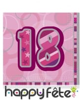 Serviettes âge bleues, noires ou roses, image 4