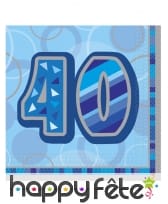 Serviettes âge bleues, noires ou roses, image 8