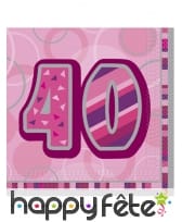 Serviettes âge bleues, noires ou roses, image 10