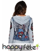 Sweat à capuche photo réaliste de biker pour femme, image 1