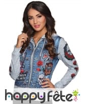 Sweat à capuche photo réaliste de biker pour femme