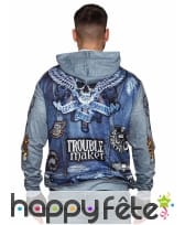 Sweat à capuche photo réaliste de biker pour homme, image 1