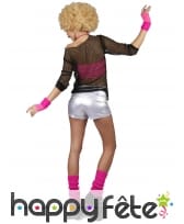 Short argenté disco pour adulte, image 2