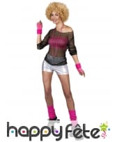 Short argenté disco pour adulte