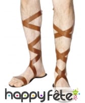 Sandales avec lanières en simili cuir